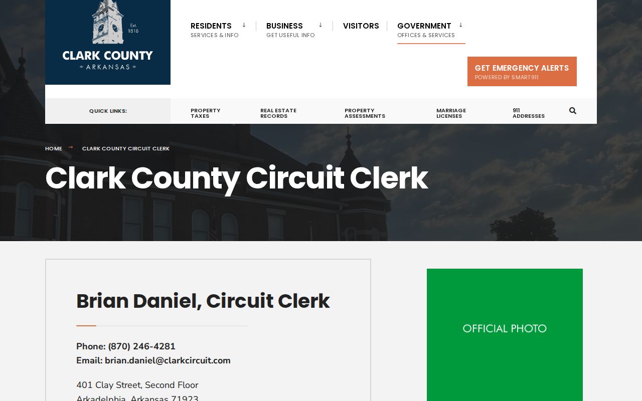 Clark County arrest warrant Circuit Clerk records information