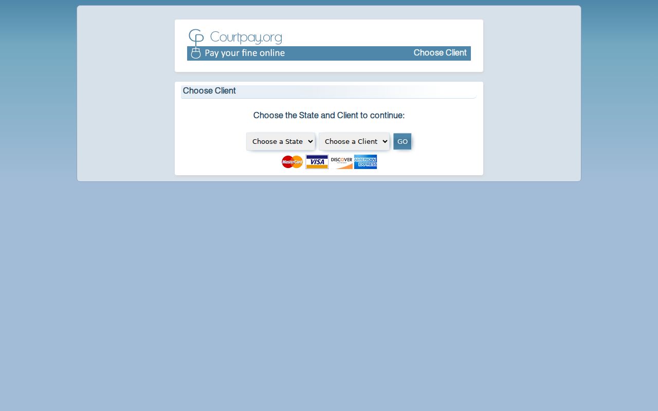 Clark County traffic warrant CourtPay client and pay code selection